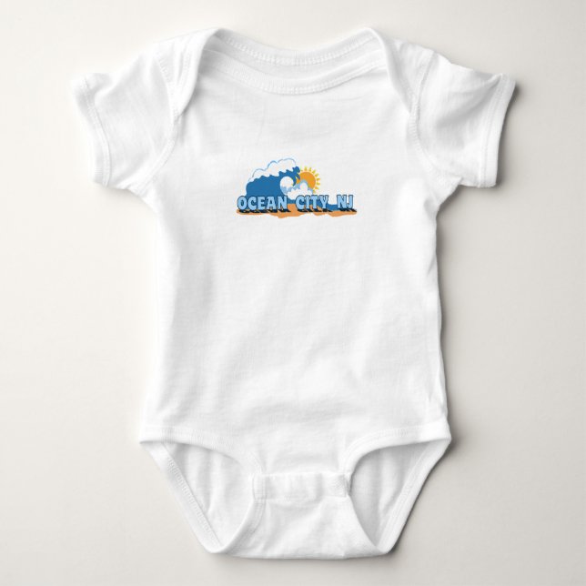 Ocean City. Baby Bodysuit (Front)