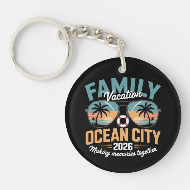 Ocean City Beach Key Ring (Front)