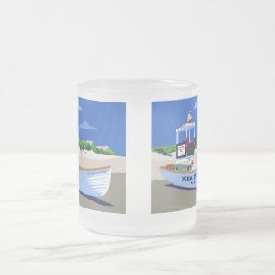 Ocean City Beach Patrol Frosted Glass Coffee Mug