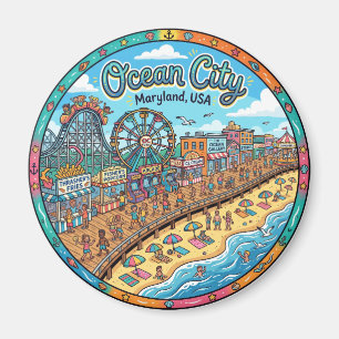Ocean City Boardwalk, Ocean City Maryland Magnet