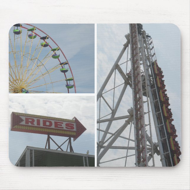 Ocean City Boardwalk Rides Mouse Mat (Front)