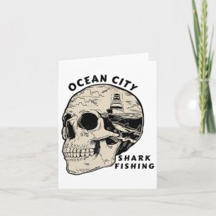 Ocean City Maryland Beach Shark Fishing Salt  Card