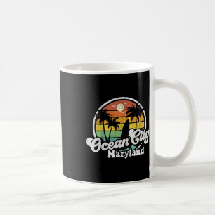 Ocean City Maryland Beach Vacation Retro Surfing S Coffee Mug