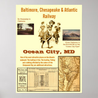 Ocean City, Maryland by Rail Poster