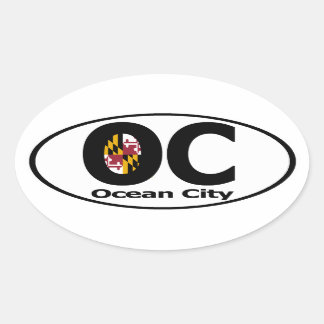 Ocean City Maryland Decal (set of 4) Oval Sticker