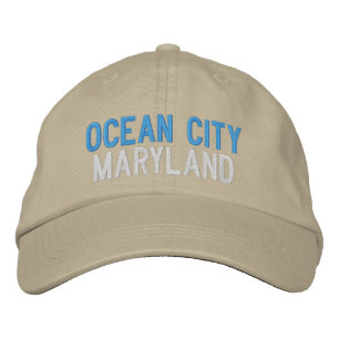 OCEAN CITY MARYLAND EMBROIDERED BASEBALL CAP