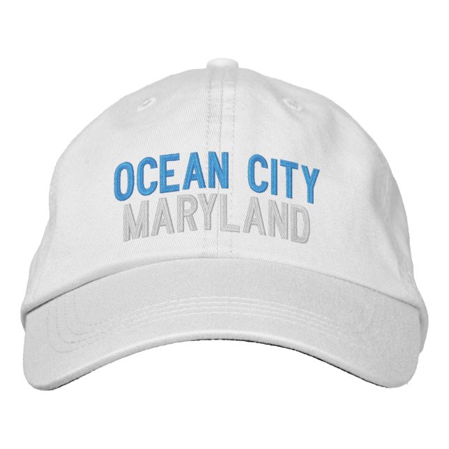 OCEAN CITY MARYLAND EMBROIDERED BASEBALL CAP (Front)
