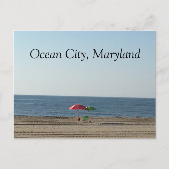 Ocean City MD Beach Postcard (Front)