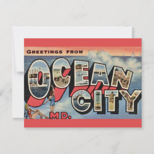 Ocean City MD Greeting Postcard