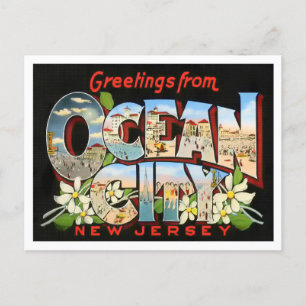 Ocean City, New Jersey Big Letters Postcard