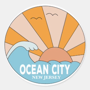 Ocean City New Jersey Classic Round Sticker