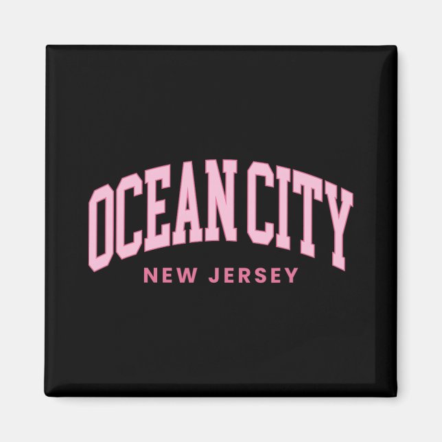 Ocean City New Jersey Nj Retro Preppy Throwback Wo Magnet (Front)