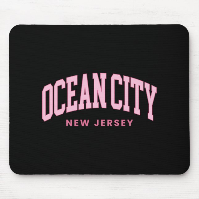 Ocean City New Jersey Nj Retro Preppy Throwback Wo Mouse Mat (Front)