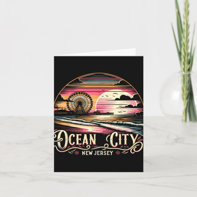 Ocean City New Jersey Travel Summer Family Vacatio Card (Front)