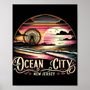 Ocean City New Jersey Travel Summer Family Vacatio Poster
