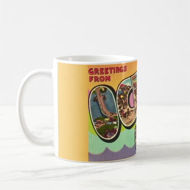 Ocean City NJ Greetings  Postcard Coffee Mug (Left)