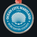 Ocean City (seashell) Metal Tree Decoration<br><div class="desc">Ocean City,  Maryland.</div>