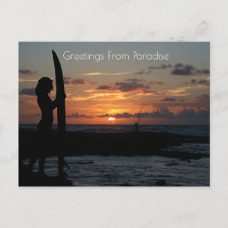 Ocean Cliff Sunset Postcard