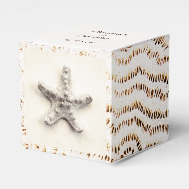 Ocean coastal starfish favour box (Front Side)