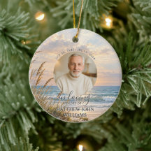 Ocean Coastal Sunset Male Photo Funeral Memorial