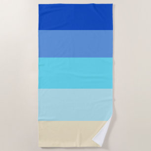 Ocean Colors Stripes  Beach Towel