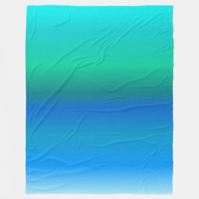 Ocean Coloured Fleece Blanket (Front)