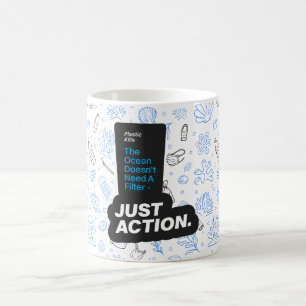 Ocean Conservation Plastic Pollution Awareness Coffee Mug