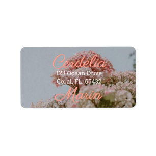 Ocean Coral Address Label