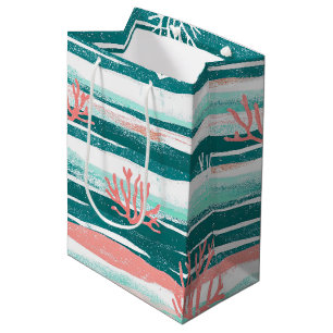 Ocean Coral Reef Pattern Medium Gift Bag