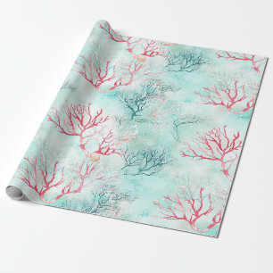 Ocean Coral Reef Pattern Wrapping Paper