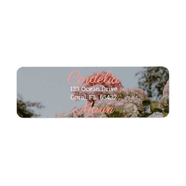 Ocean Coral Return Address (Front)