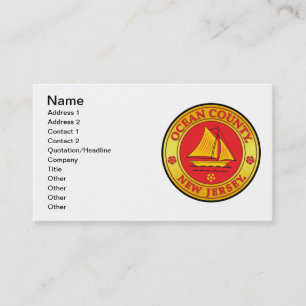 Ocean County seal Business Card