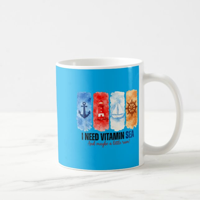 Ocean Craving Anchor Lighthouse Sailboat Coffee Mug (Right)