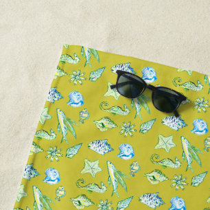 Ocean creatures beach towel