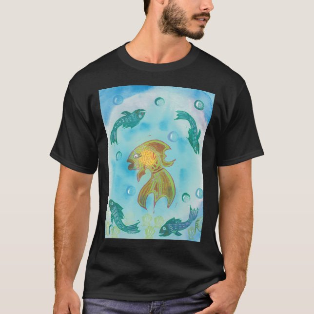 ocean creatures painting T-Shirt (Front)