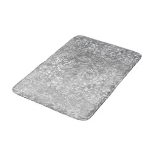 Ocean Currents & Bubbles Silver or Grey Bath Mat
