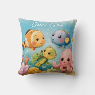 Ocean Cuties Pillow Cute Underwater Animals Nurs