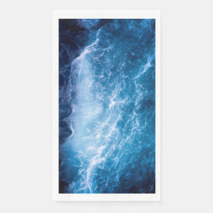 Ocean - Dark Blue Waves Napkin
