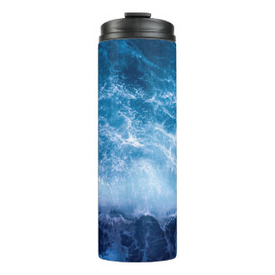 Ocean - Dark Blue Waves Thermal Tumbler