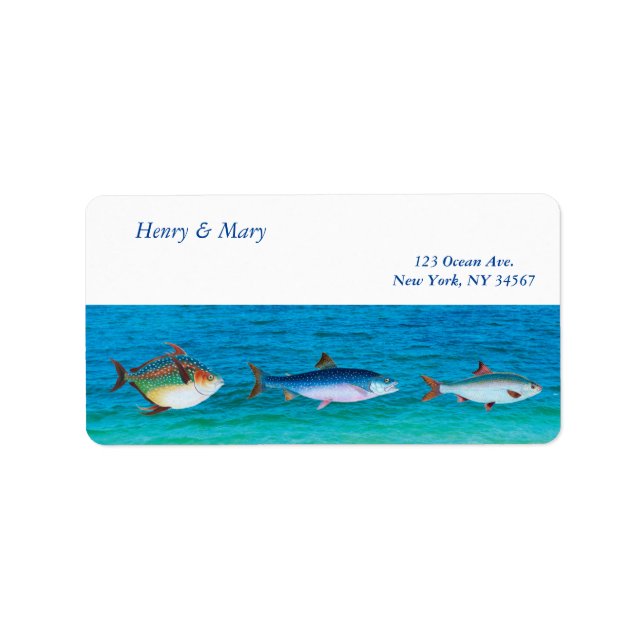 Ocean Delight (Personalised Name & Address) Label (Front)
