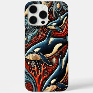 Ocean Depths: Whales in Flow iPhone 16 Pro Max Case