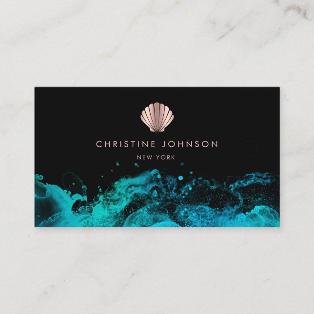 ocean design business card (Front)