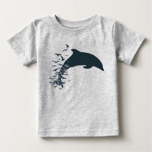 Ocean Dolphin Sea Gulls Nature Baby T-Shirt