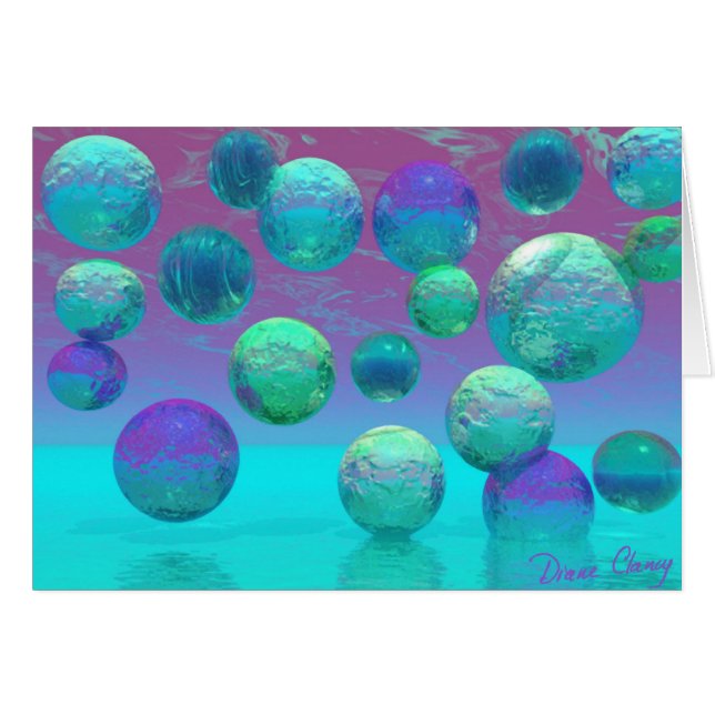 Ocean Dreams - Aqua and Violet Ocean Fantasy (Front Horizontal)