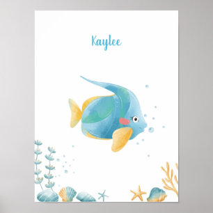 Ocean Dreams Discovery Fish Customisable Poster