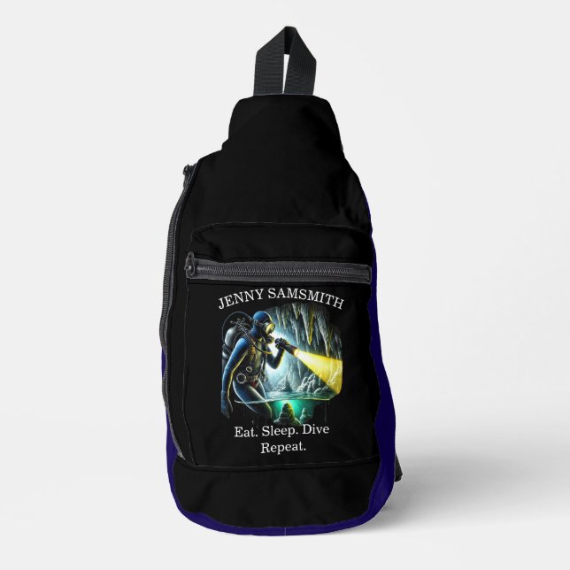 Ocean Dreams: Dive, Explore, Live! Sling Bag (Front)