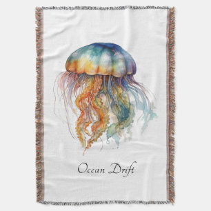 Ocean Drift Colourful Coastal Comfort Throw Blanket