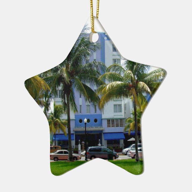 Ocean Drive Ceramic Tree Decoration (Left)