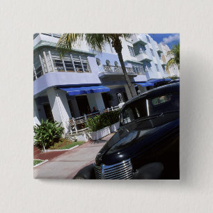 Ocean Drive, Miami Beach Florida 15 Cm Square Badge