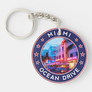 Ocean Drive, Miami, Florida Key Ring